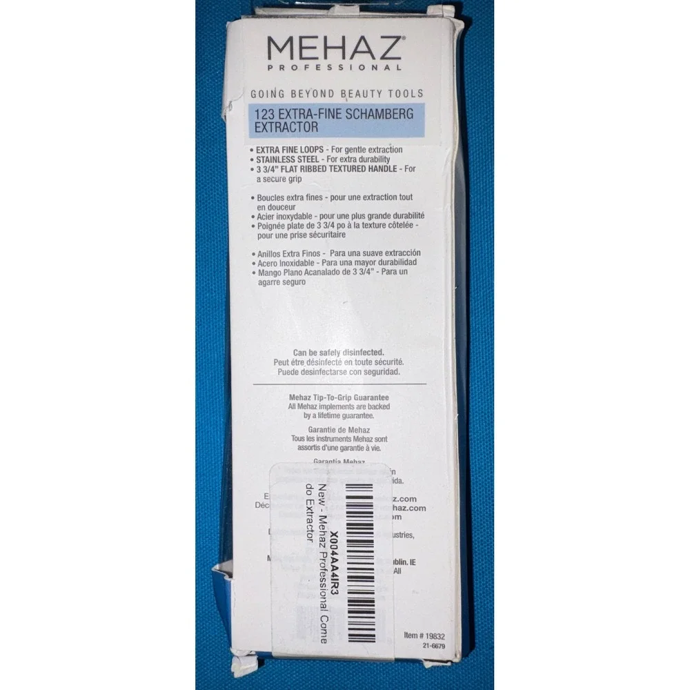 NEW Mehaz Professional Extra Fine Schamberg Double Loop Blackhead Extractor‎